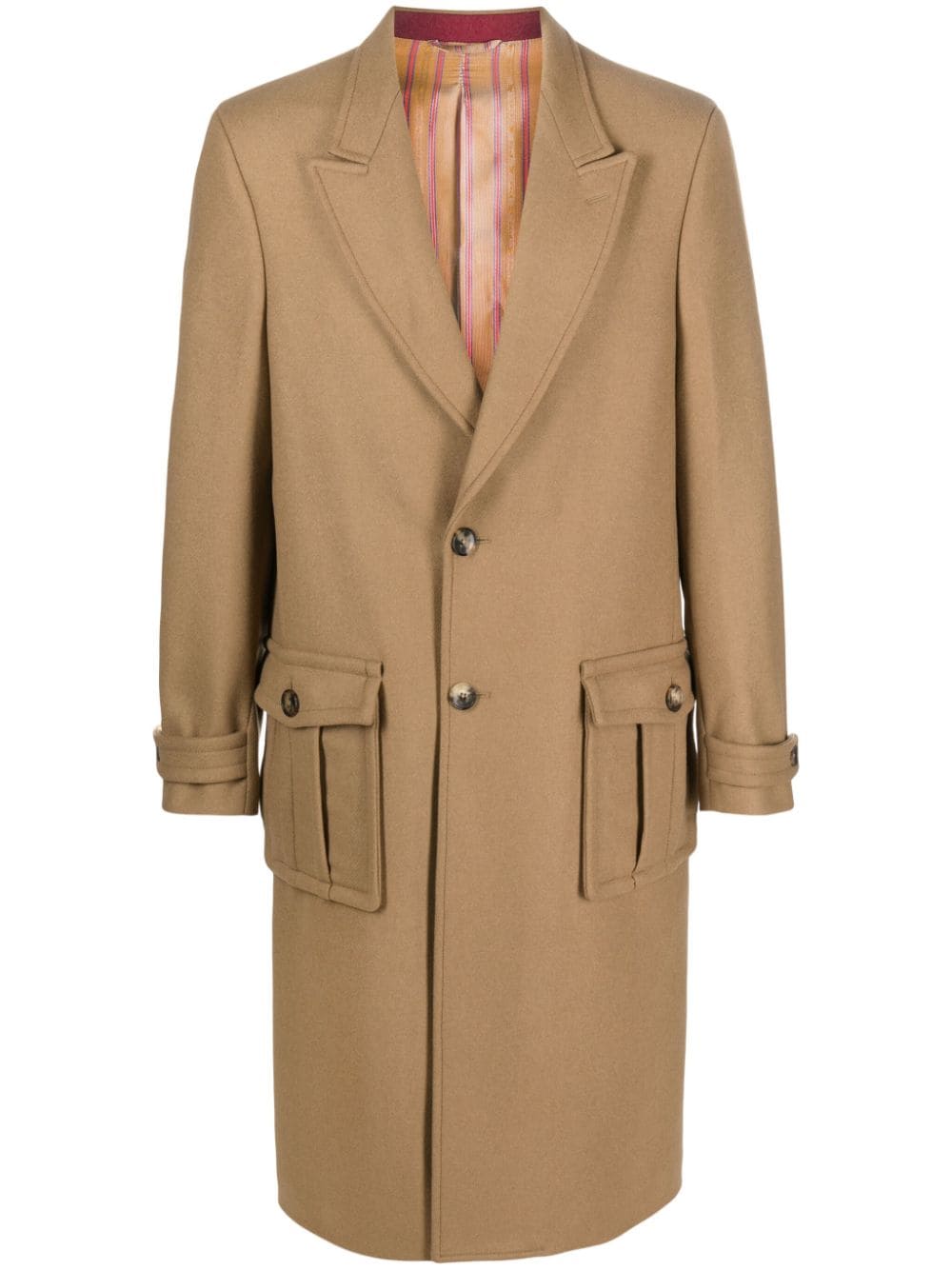 Wool-Blend Coat — Beige