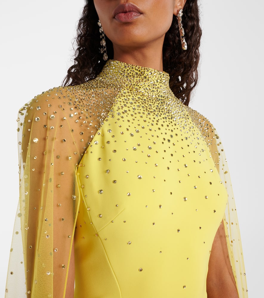Limelight caped embellished gown