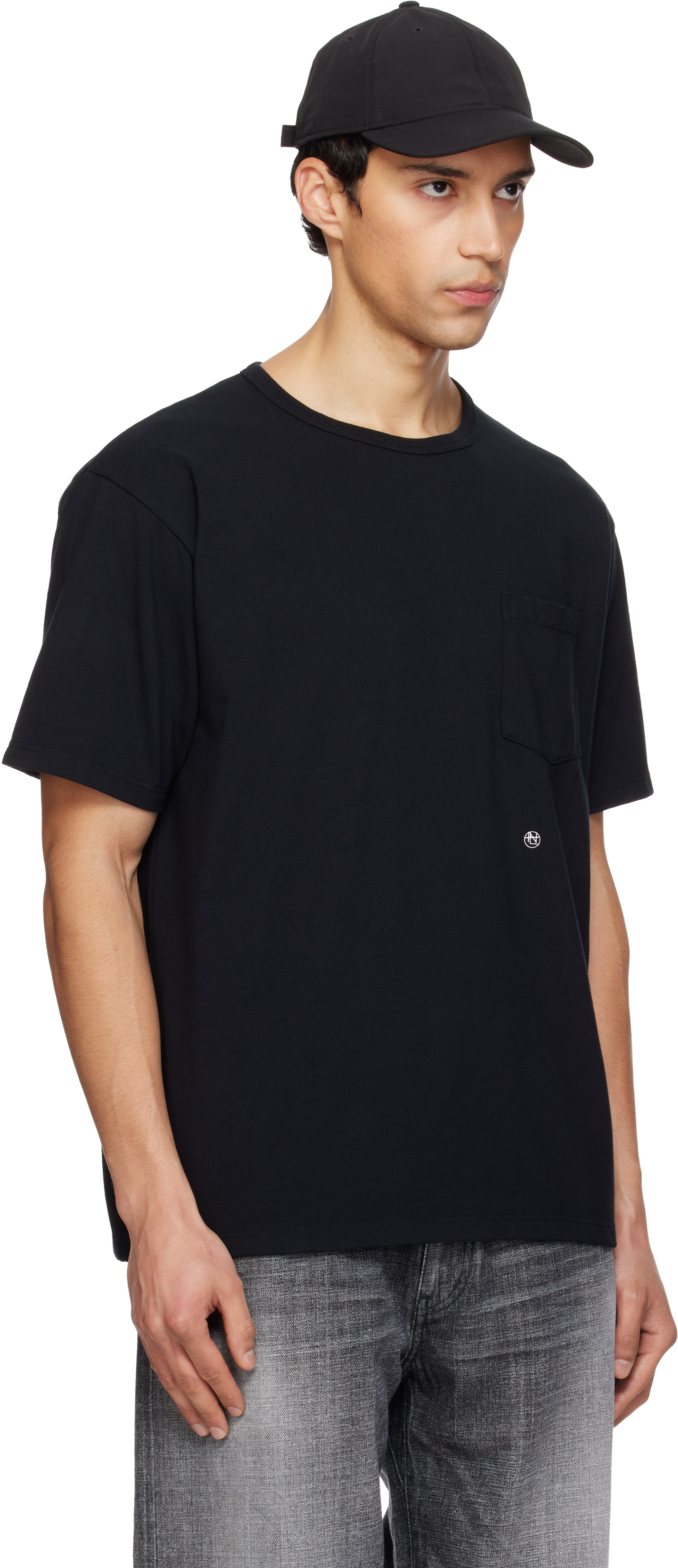 Black COOLMAX Jersey Pocket T-shirt