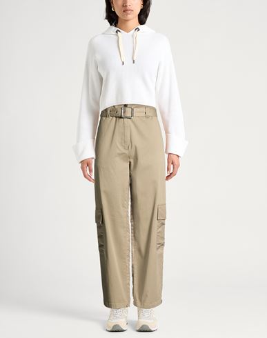 Woman Pants Military green Size 2 Cotton, Elastane
