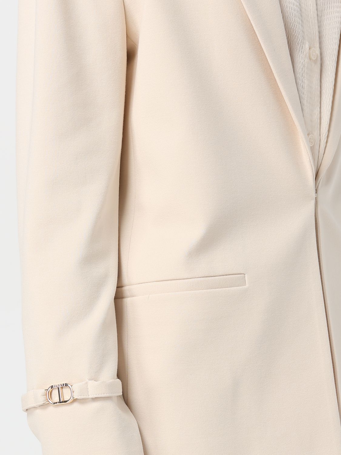 Strap-detail blazer - Black
