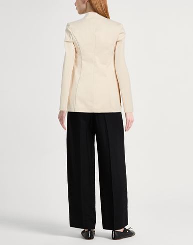 Woman Jacket Beige Size 4 Cotton, Polyamide, Elastane