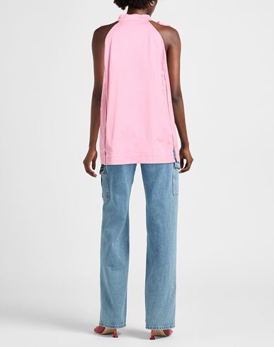 Woman Top Pink Size 8 Cotton, Elastane