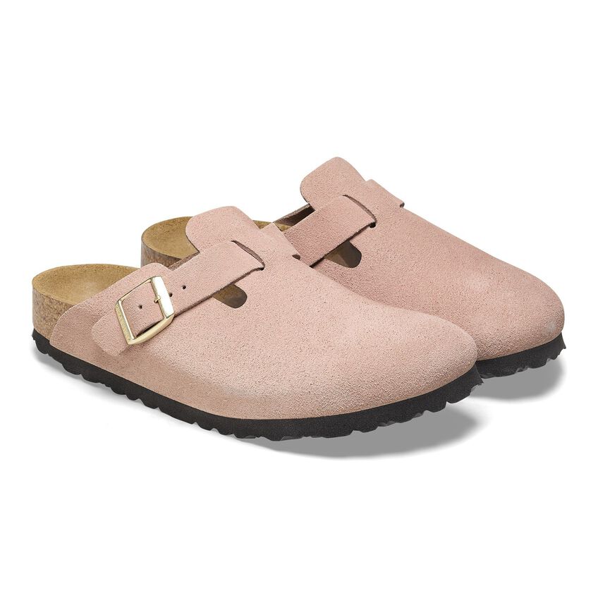 Boston Suede Leather Sandals 'Light Rose'
