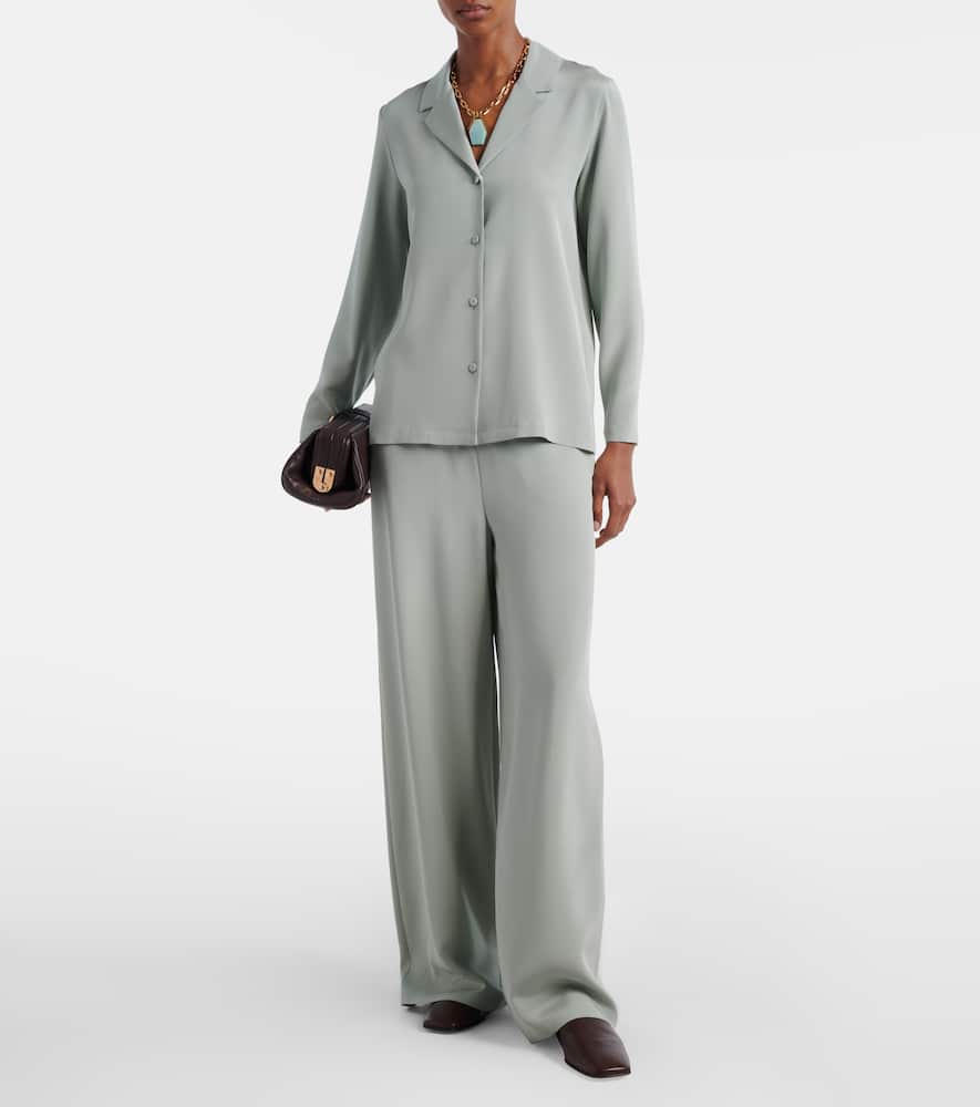 Aedo silk-blend satin shirt