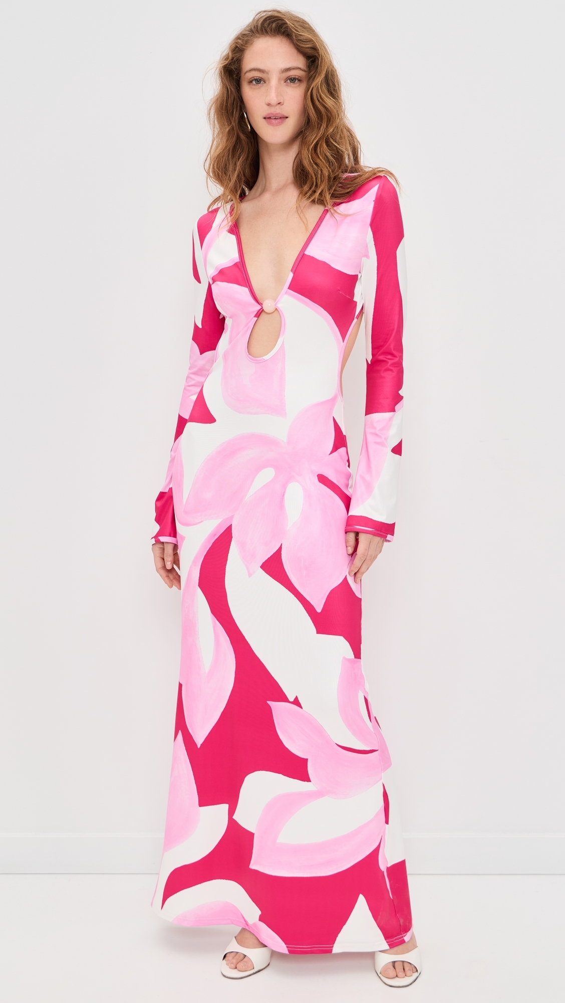 Amoree Long Sleeve Maxi Dress Amoree Pink 