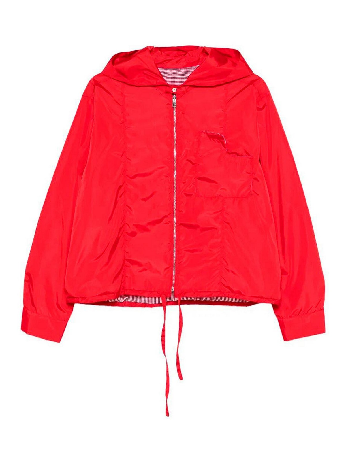 Short Nylon Reversible Jacket With Hood