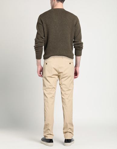 Man Pants Beige Size 40 Cotton, Elastane