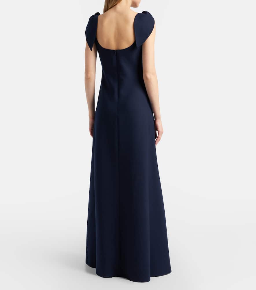Wool-blend gown