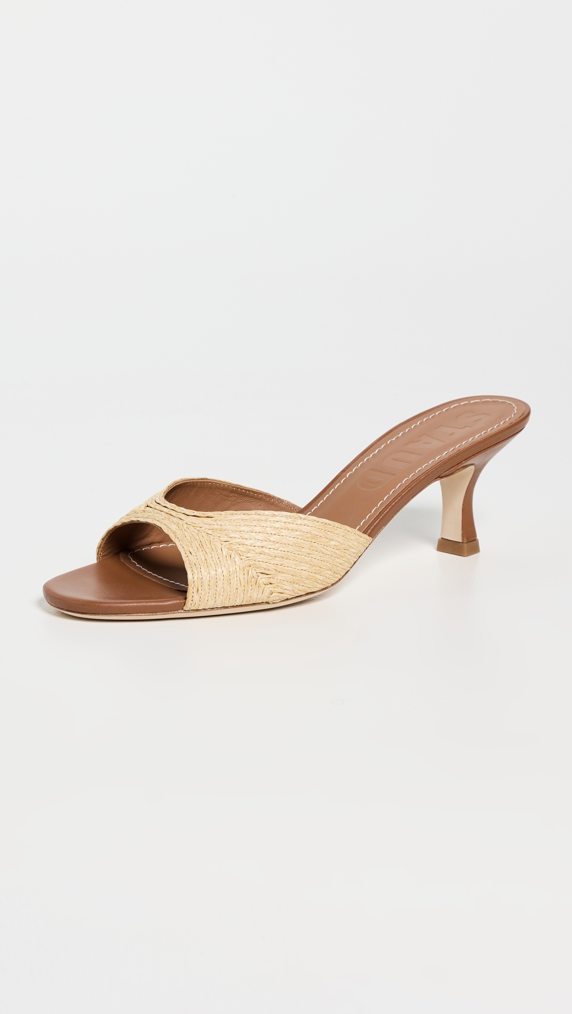 STAUD Brigitte Mules Natural Raffia