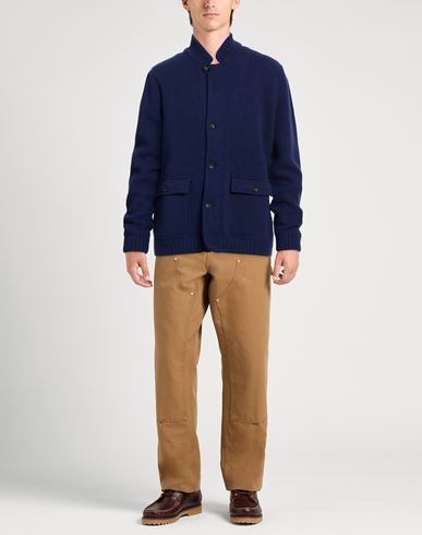 Man Cardigan Navy Size 42 Virgin Wool