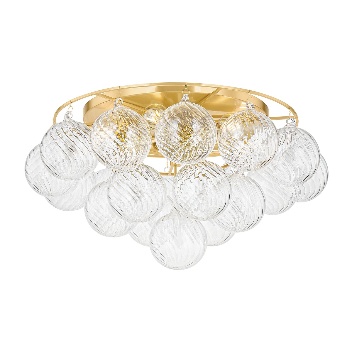 Aged Brass Flush Mount from the Mimi Collection
