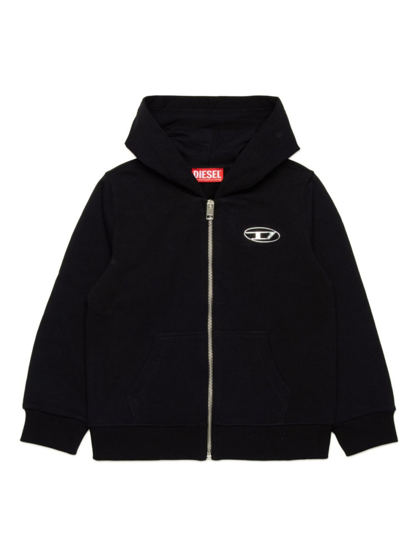 Boys Black Logo Hoodie