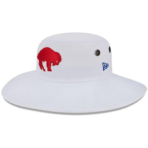 Men's White Buffalo Bills 2023 NFL Training Camp Throwback Panama Bucket Hat