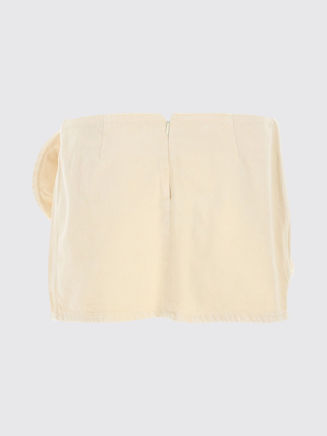 Floral Mini Skirt Beige