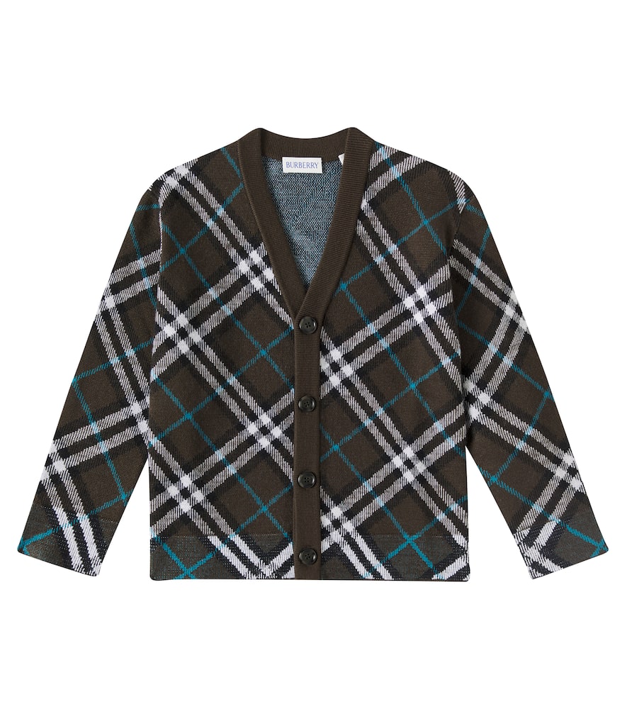 Burberry Kids Burberry Check wool-blend fleece jacket