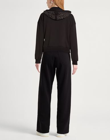 Woman Sweatshirt Black Size M Cotton