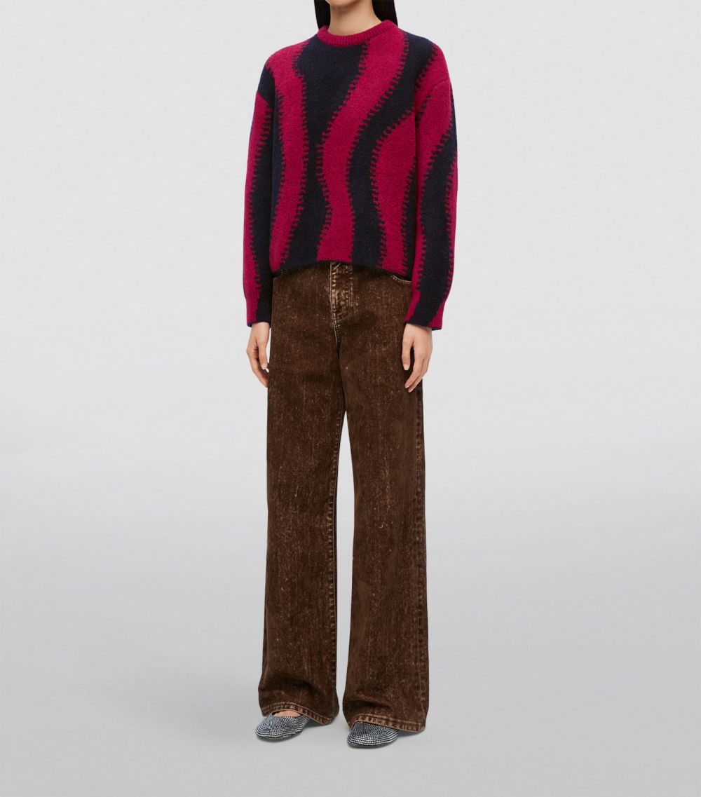 Wool-Blend Patterned Sweater