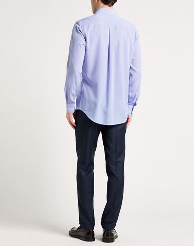 Man Shirt Blue Size 15 Polyester, Elastane