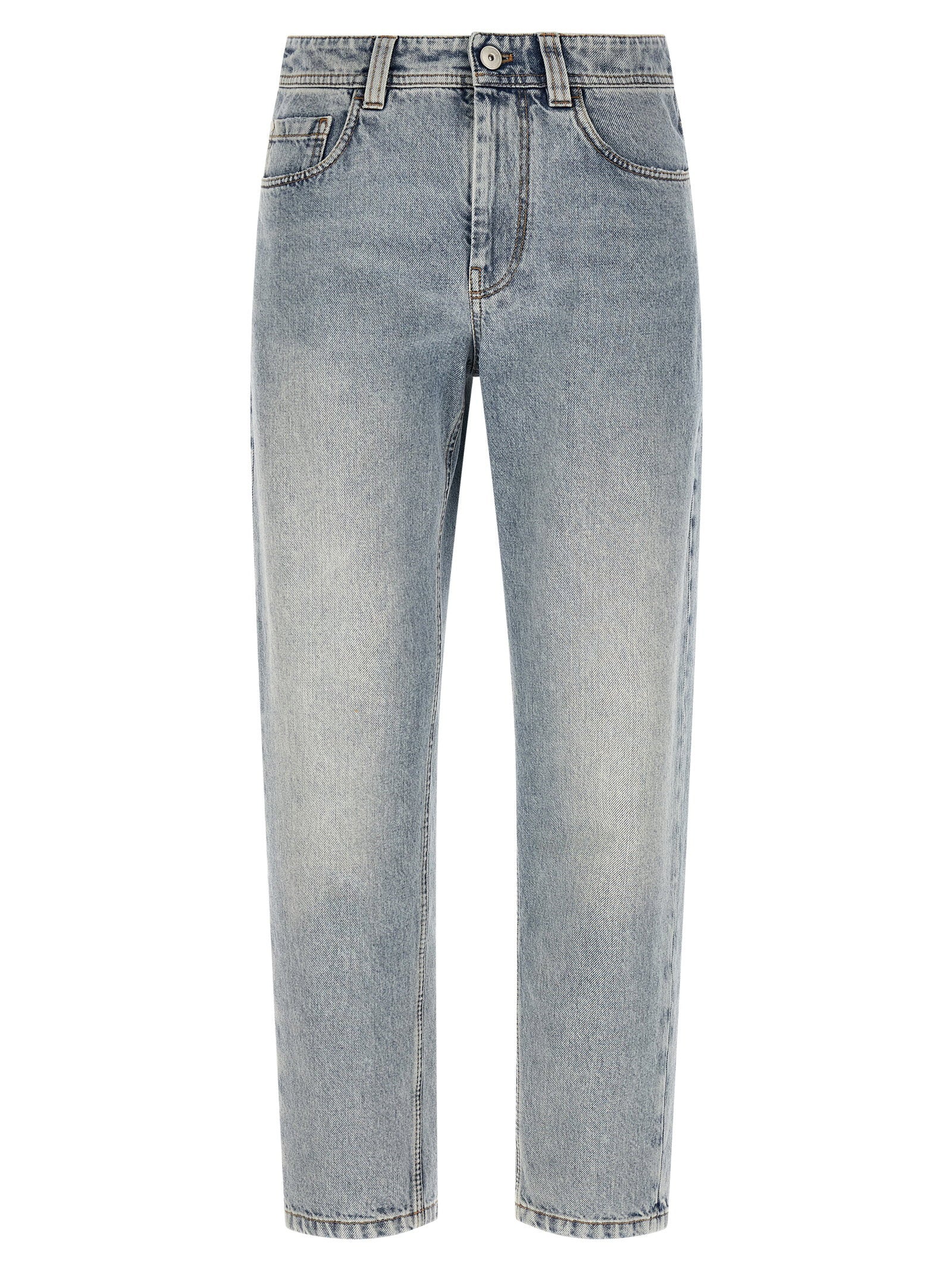 Baggy Tapered Denim Jeans — Blue
