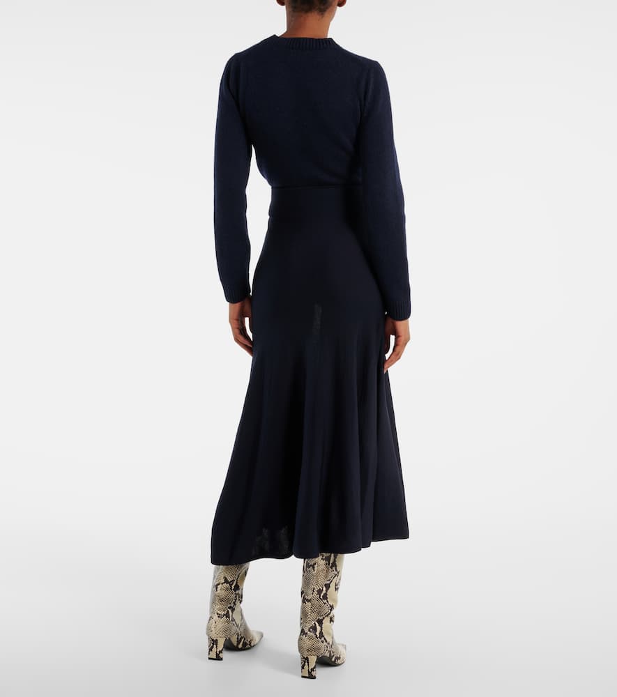 Mayu wool midi skirt