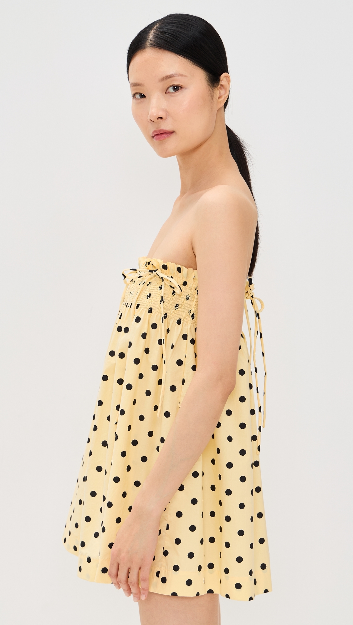 Damson Madder Lilo Mini Dress Butter Yellow