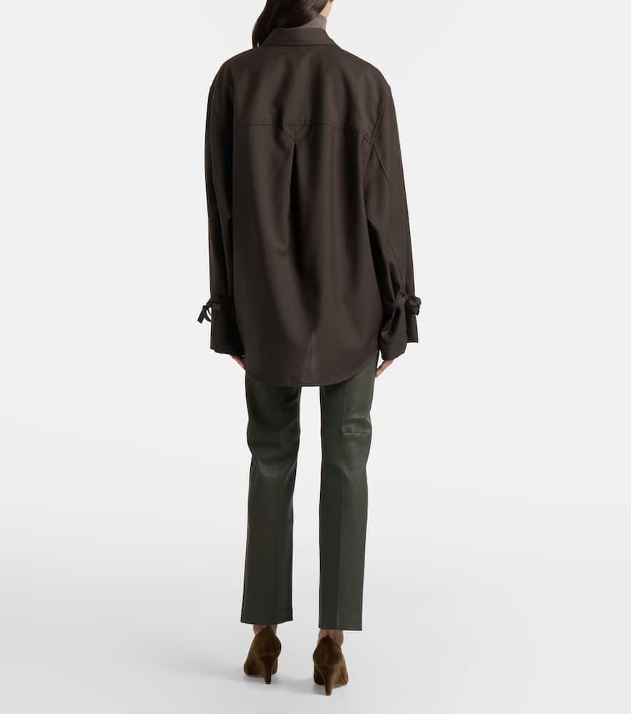Leather slim pants