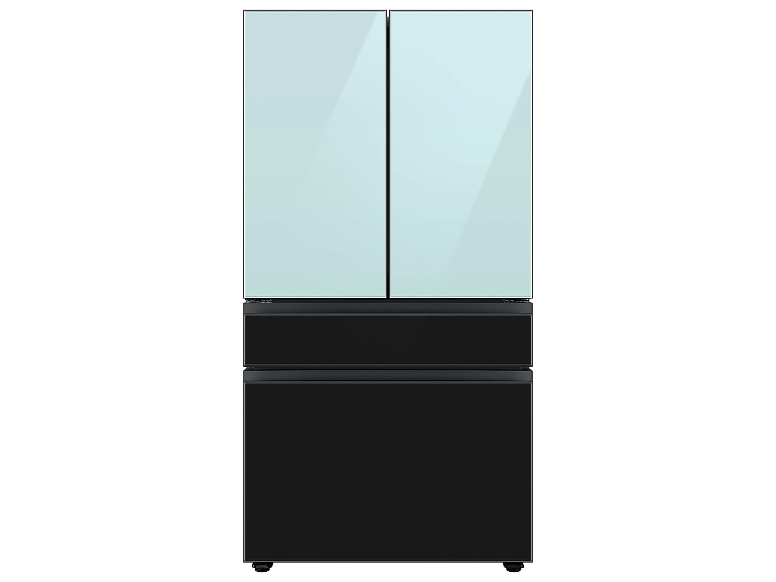 Bespoke 4-Door French Door Refrigerator Panel in Charcoal Glass - Bottom Panel(RA-F36DB433/AA)