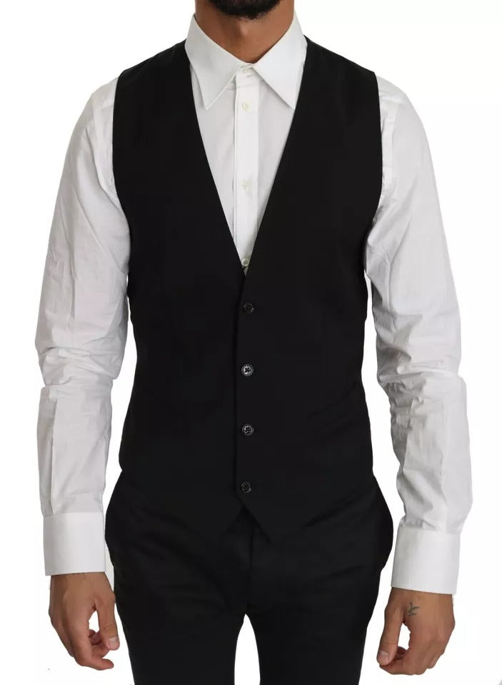 Wool Vest — Black