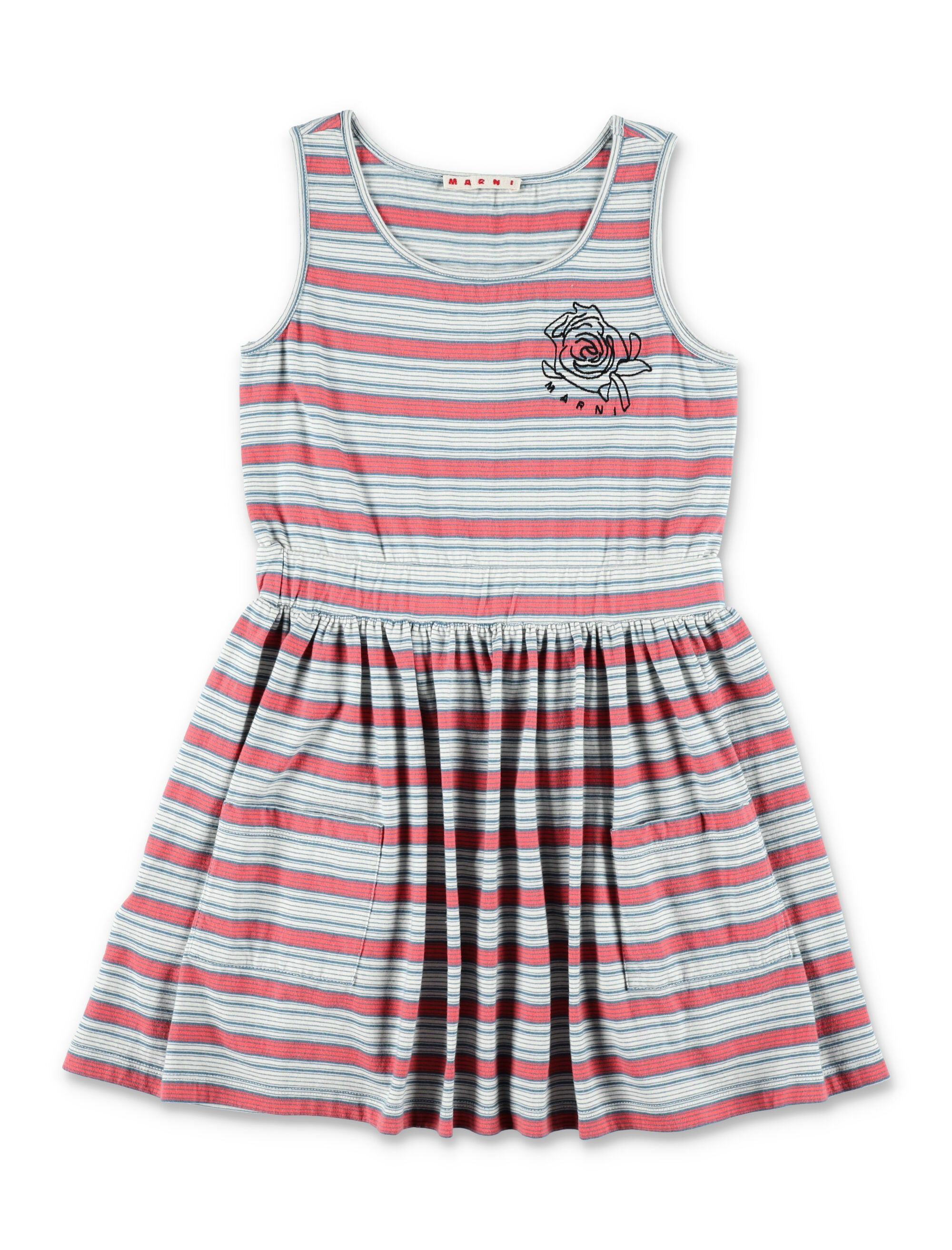 Sleeveless Striped Mini Dress