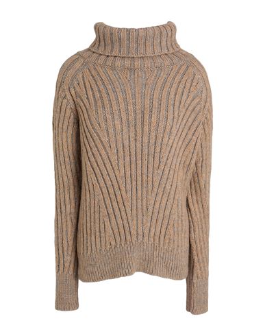 Woman Turtleneck Sand Size 4 Acrylic, Mohair wool, Polyamide, Polyester
