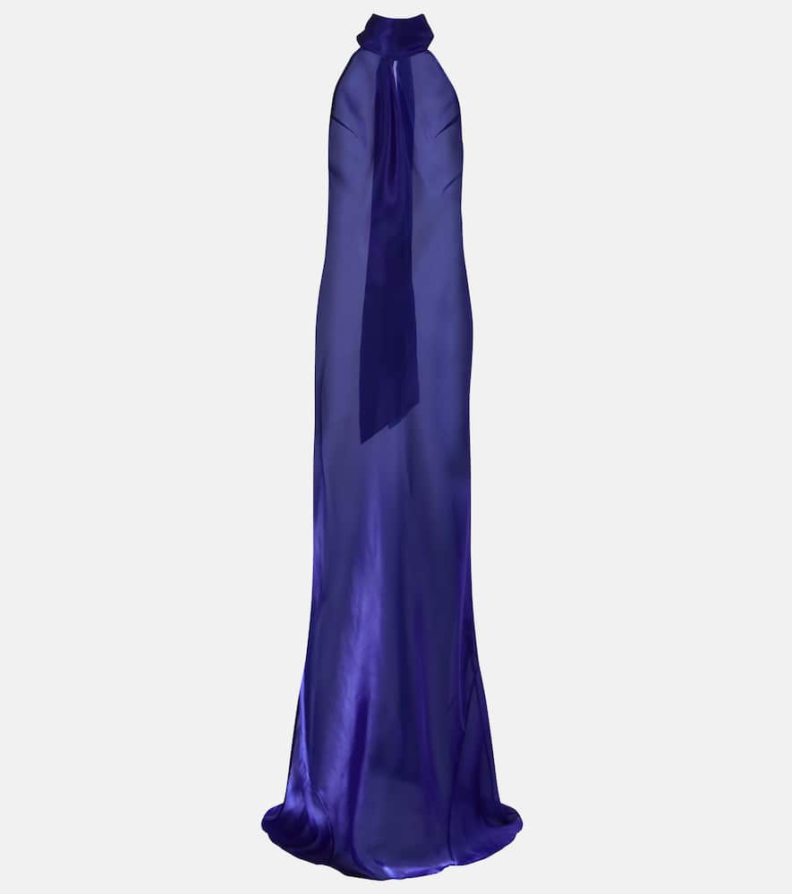 Sienna semi-sheer organza gown