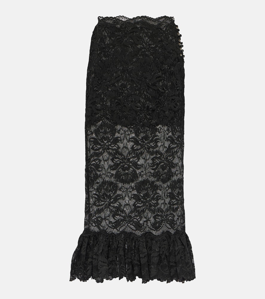 Lace midi skirt