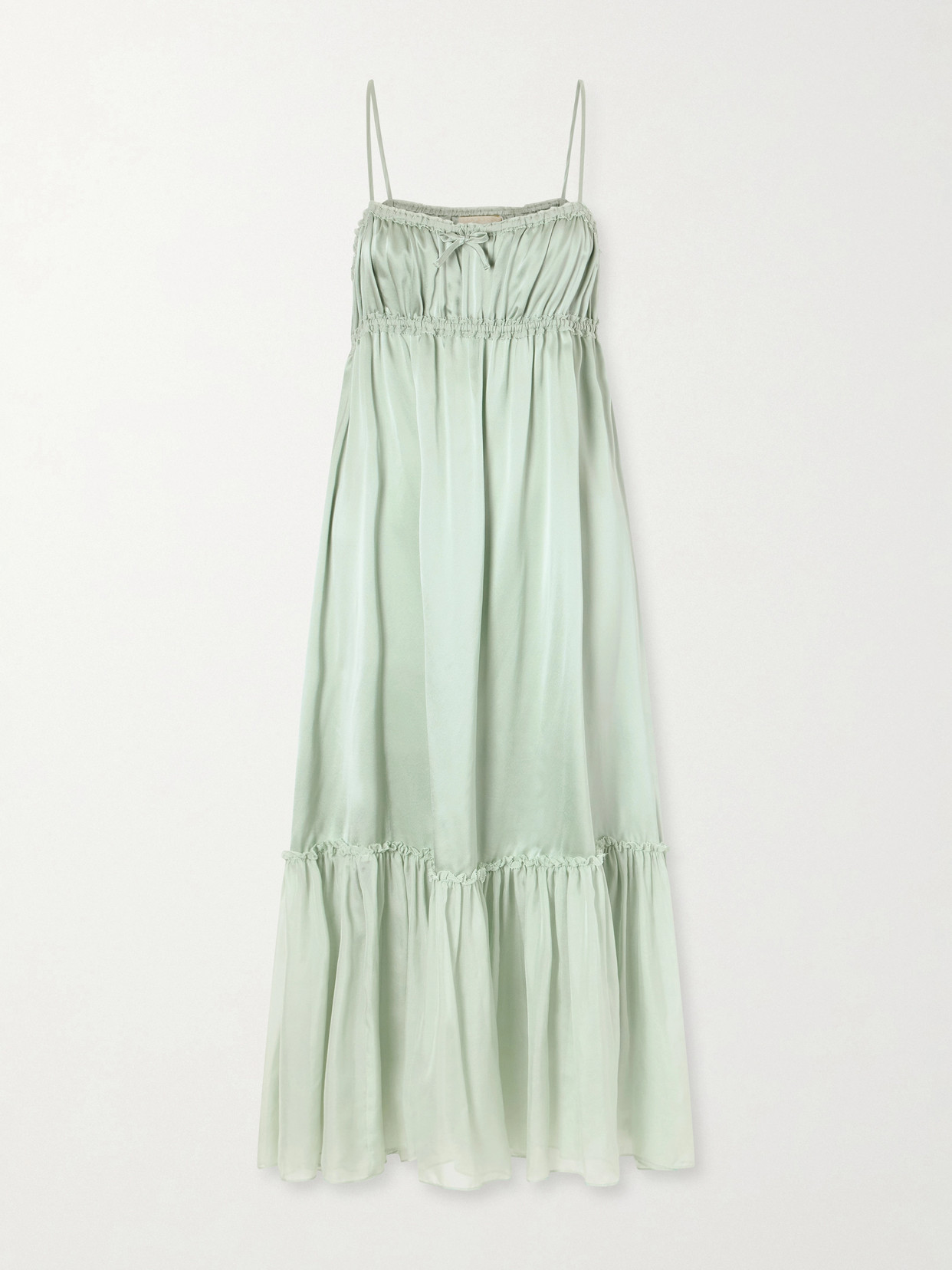 Marielle Silk Maxi Dress - Green