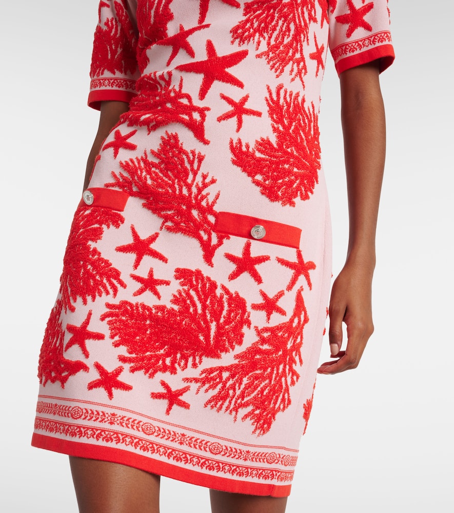 Barocco Sea jacquard minidress