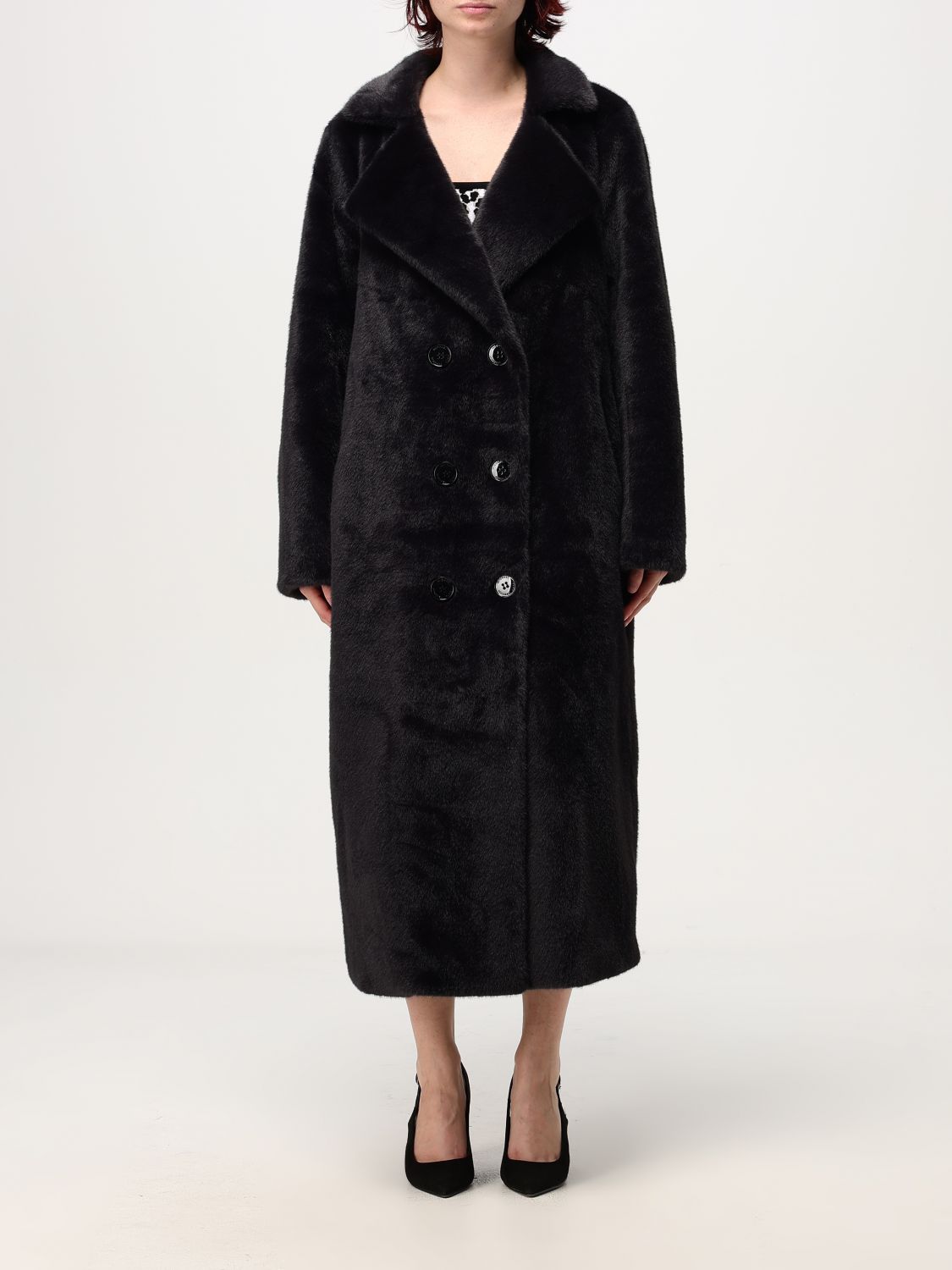Faux-fur coat - Blue