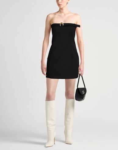 Woman Mini dress Black Size 4 Virgin Wool, Elastane