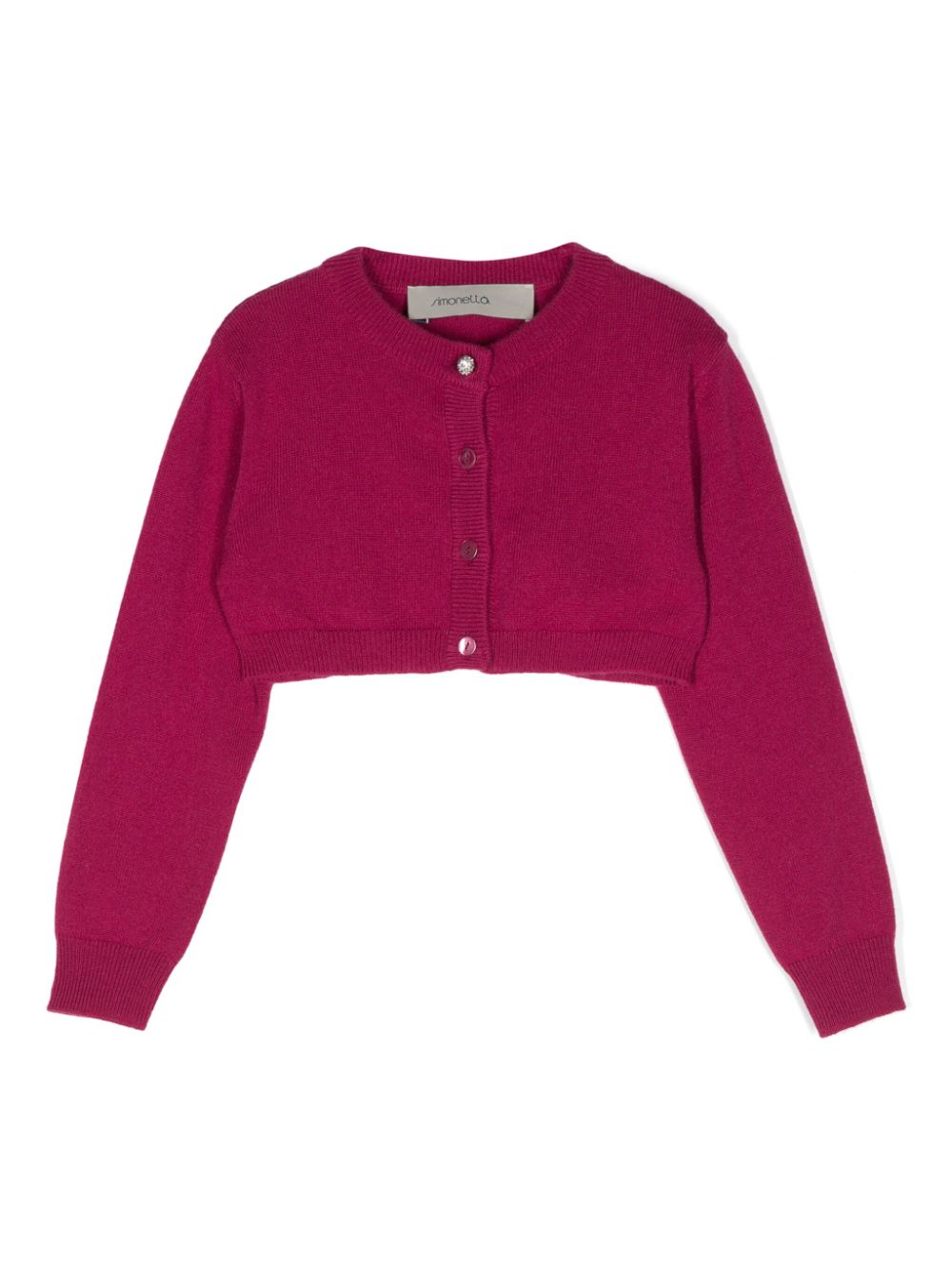 Cropped cashmere cardigan - Purple