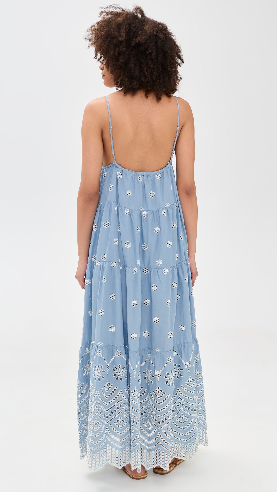 Louka Dress Periwinkle Scallop
