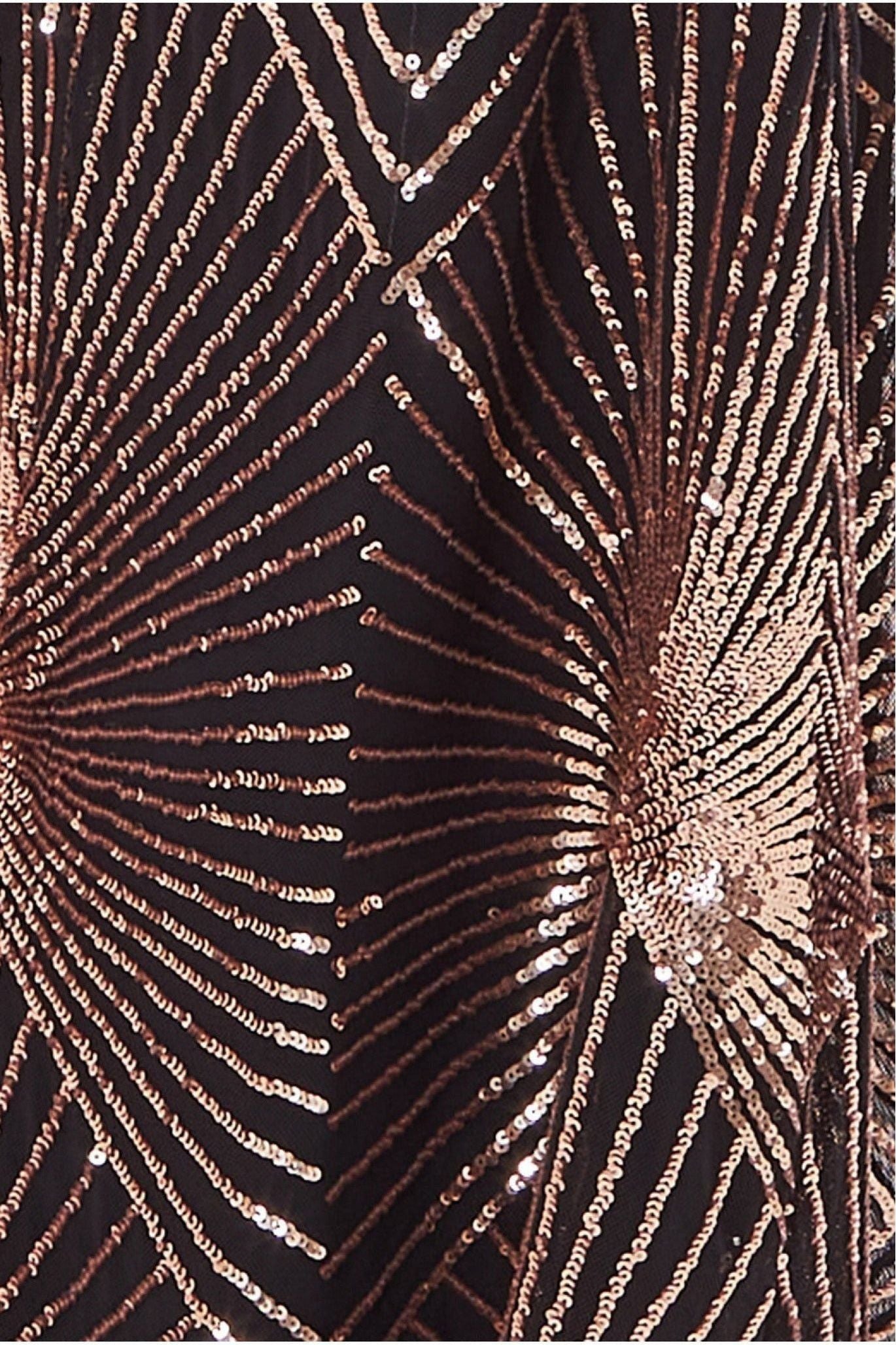Goddiva Maternity Starburst Sequin Maxi Rose Gold