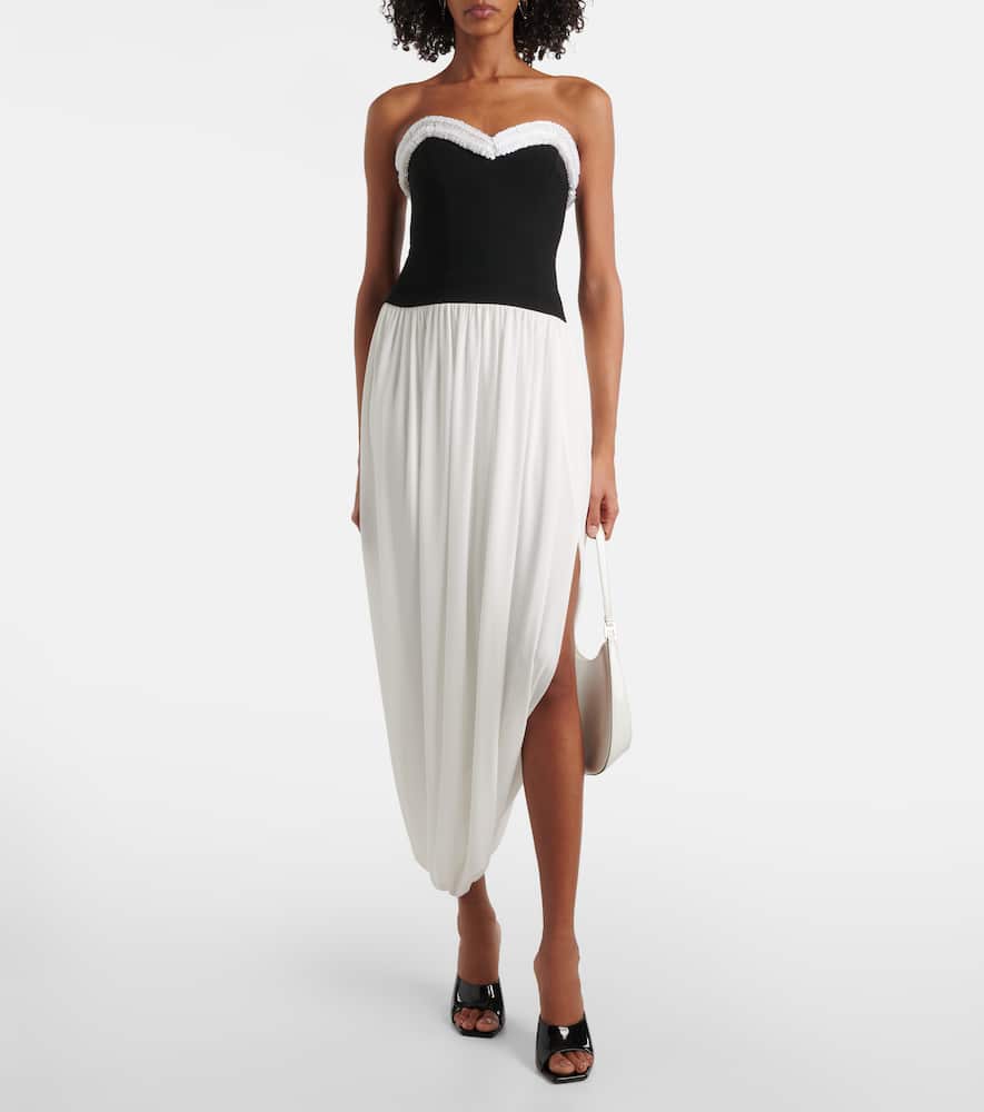 Augusta embellished bustier dress