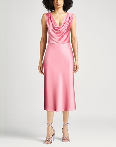 Woman Midi dress Pink Size 2 Acetate, Viscose, Elastane