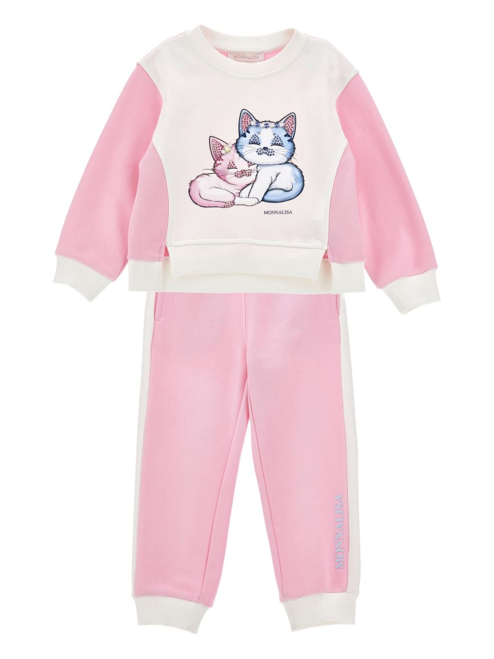 Cat-motif tracksuit - Pink