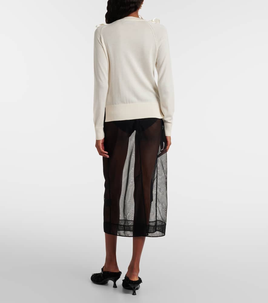 Wool and silk cardigan