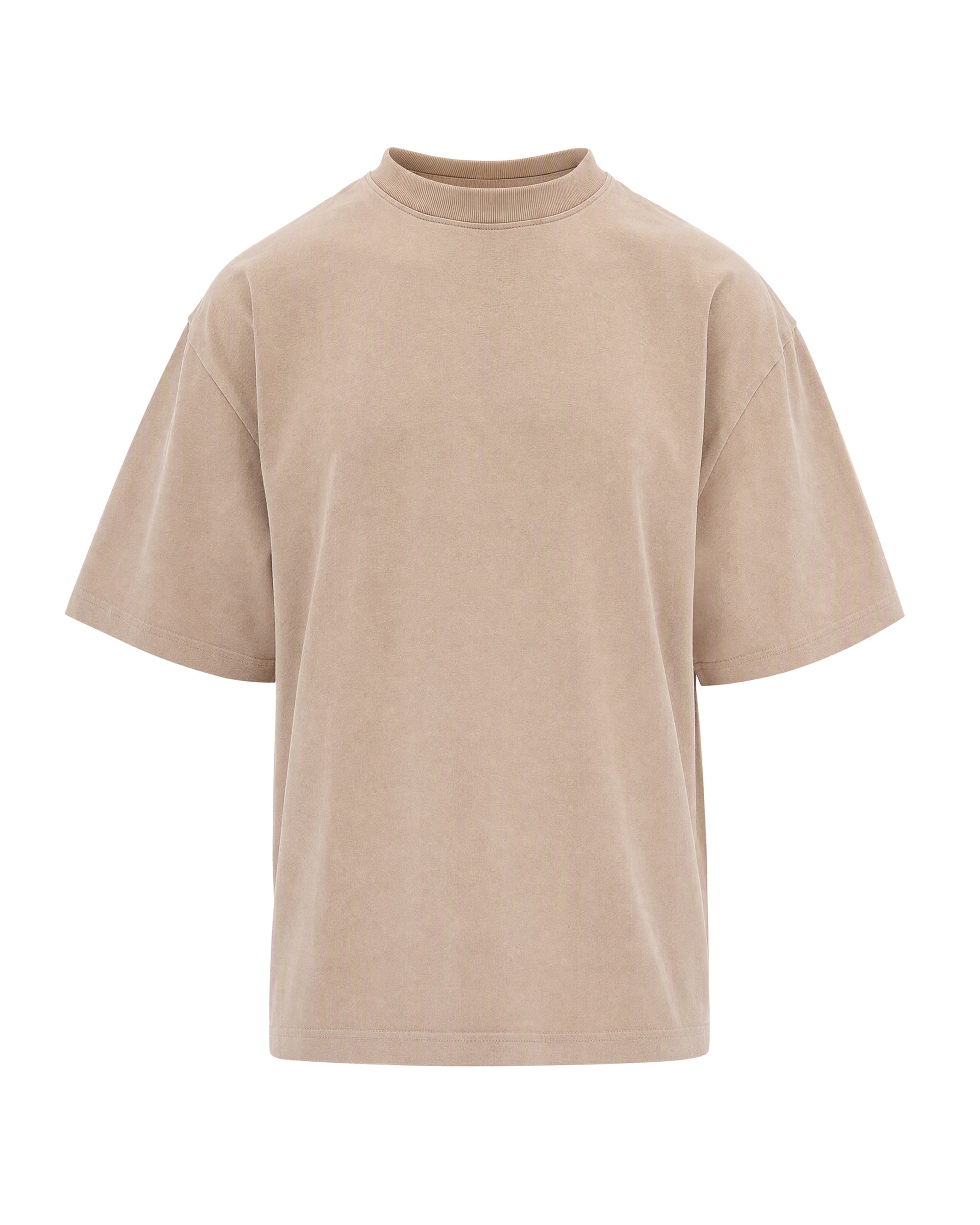 Oversized Organic Cotton T-Shirt — Beige