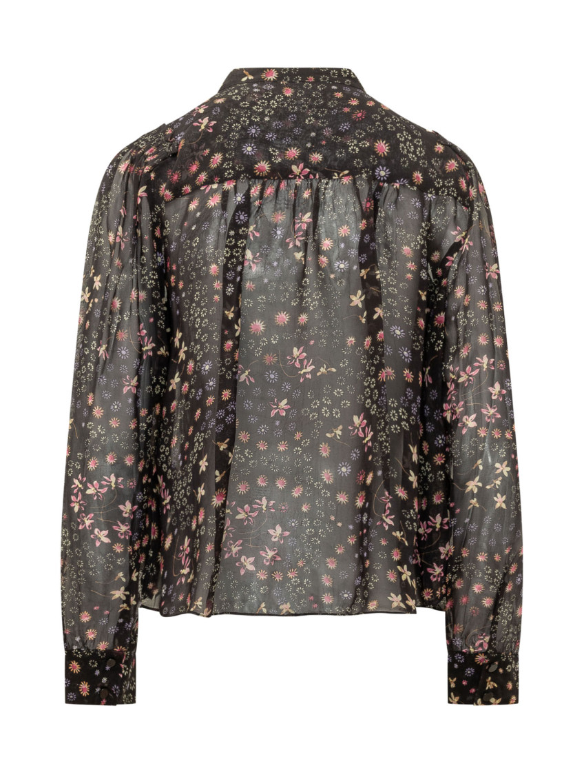 Black Relaxed Floral Shirt