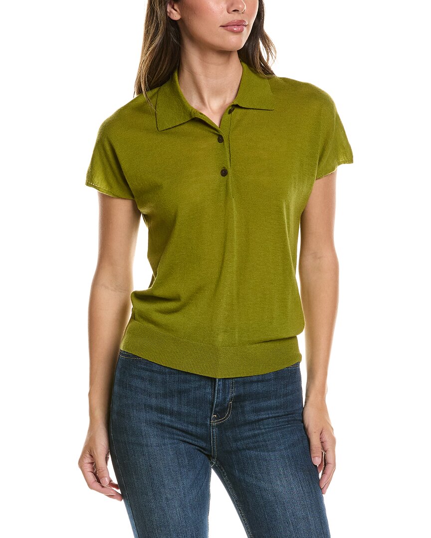 Wool-Blend Knit Polo Shirt