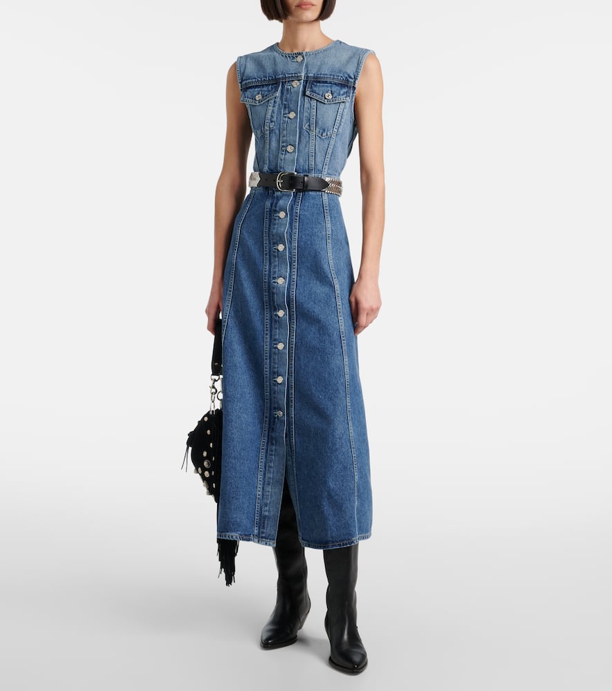 Idalene denim midi dress