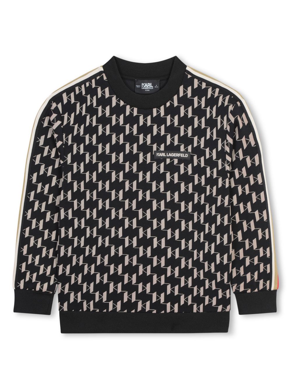 Monogram-print jersey sweatshirt - Black