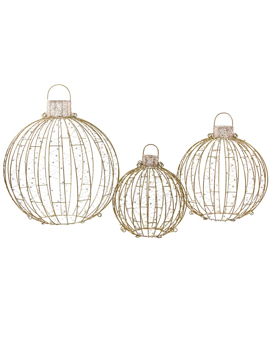 Northlight Set of 3 LED Lighted Ornaments Christmas Yard Decoration